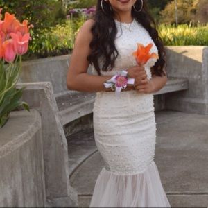 White Prom Dress; Size 4